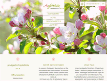 Tablet Screenshot of landgasthof-apfelbluete.de